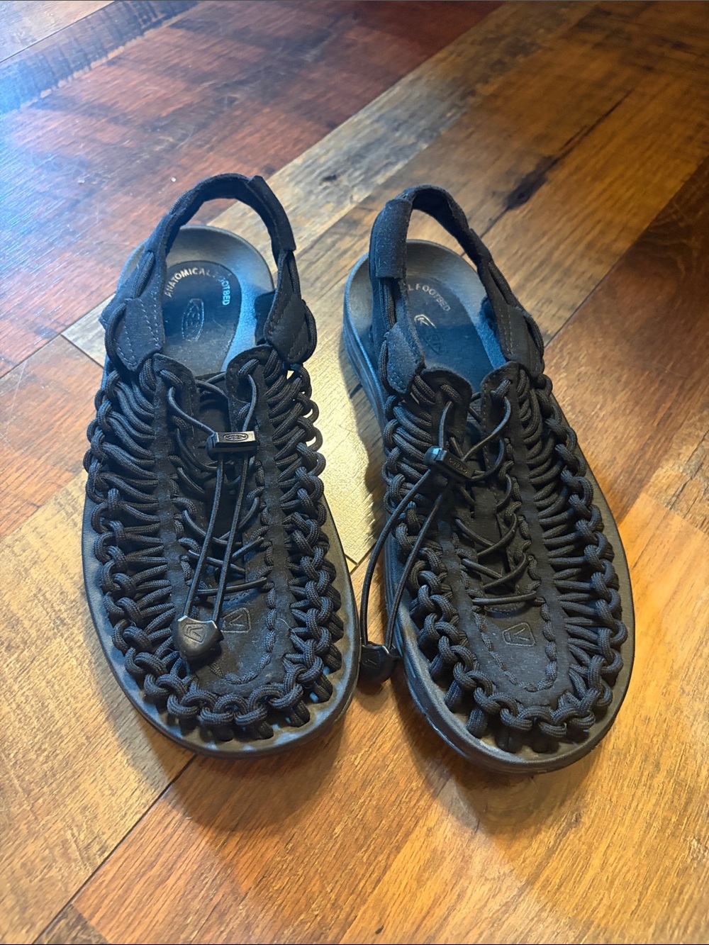 Keen Black UNEEK Cord Sandals